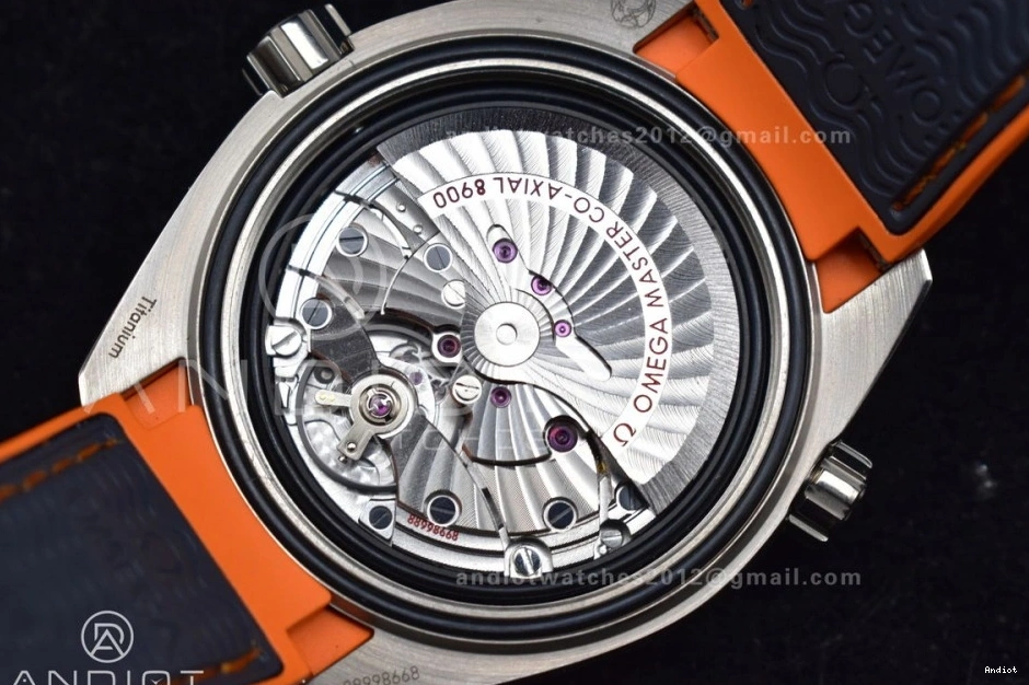 on Planet V2 Ocean Gray Super 1:1 43.5mm Dial VSF Nylon Clone Edition SS Orange Black Strap A8900 Best Bezel 1117